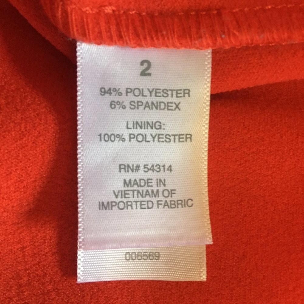 Bisou Bisou Michele Bohbot Dress Red Size 2 Sleeveless - Picture 5 of 6